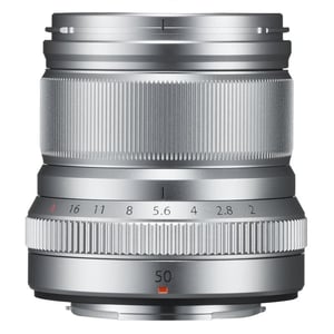 Fujifilm XF 50 mm F2.0 R WR – spiegellose Kamera/Spiegelreflexkamera mit einem Objektiv – Teleobjektiv – Silber