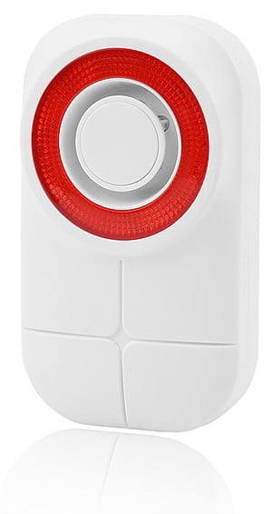 Olympia 6109 siren Trådlös siren för utomhusbruk Röd, Vit