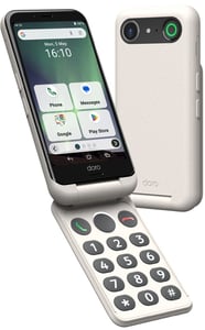 Doro Aurora A20 11,4 cm (4,5") Dual-SIM Android 14 4G USB Typ C 4 GB 64 GB 3000 mAh Schwarz, Weiß