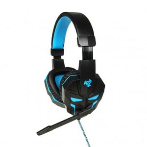 iBox X8 Hörlurar med sladd, huvudband, gaming, svart, blå