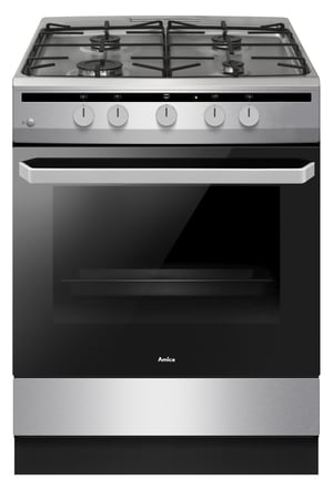 Amica 618GGD4.33HZpFQ(Xx) Kuchenka wolnostojąca Gaz Stal nierdzewna