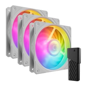 Cooler Master MFZ-M2DW-243P2-R1 PC-Kühlsystem PC-Gehäuse 12-cm-Luftkühler Weiß 3 Stück