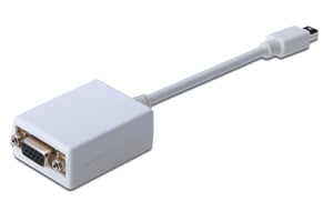ASSMANN Electronic AK-340412-001-W adapter kablowy 0,15 m Mini DisplayPort VGA (D-Sub) Biały
