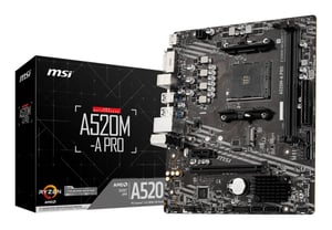 MSI A520M-A PRO AMD A520 Socket AM4 micro ATX motherboard