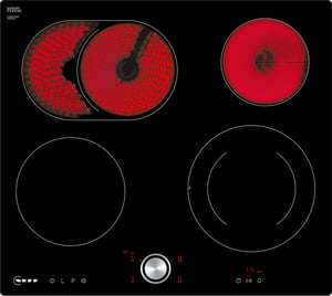 Neff T16PT76X0 Cooktop, Black, Built-in, 60 cm, Ceramic, 4 zones