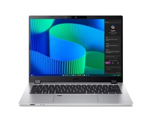Acer TravelMate P2 TMP214-56-TCO-54AL Intel Core 5 120U Laptop 35,6 cm (14") WUXGA 16 GB DDR5-SDRAM 512 GB SSD Wi-Fi 6E (802.11ax) Windows 11 Pro Niemiecki Srebrny