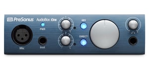 PreSonus AUDIOBOX I ONE Digital diktafon 24 bit 96 kHz Svart, Blå