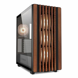 Sharkoon REBEL C70G RGB Full Tower Svart, Trä