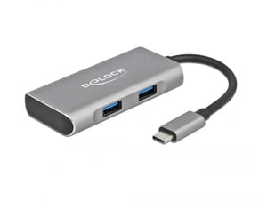 DeLOCK Externer USB-Hub 10 Gbit/s USB Typ C mit 2 x USB Typ A und 2 x USB Typ C