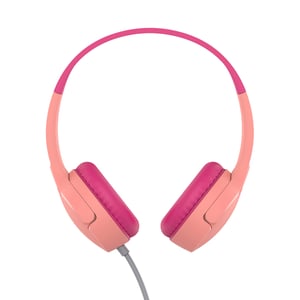 Belkin SoundForm Mini Kopfhörer-Set, kabelgebunden, Kopfbügel, für Telefonate/Musik/Sport/Alltag, rosa