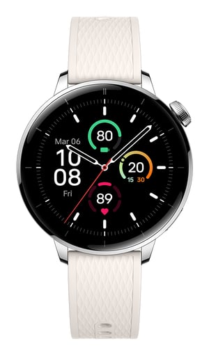 OnePlus Watch 3 43mm 3,35 cm (1.32") AMOLED Cyfrowy 466 x 466 px Ekran dotykowy Srebrny Wi-Fi GPS
