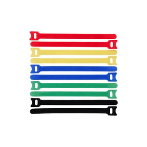 Lanview LVT-CABLESTRAPS1512-10MULTI Velcro cable tie, polypropylene (PP), multicolor, 10 pcs.