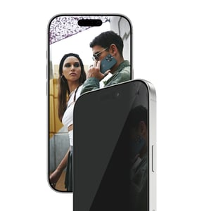 PanzerGlass SAFE. by ® 2-Way Privacy Screen Protector for iPhone 17 | iPhone 16 Pro | Ultra-Wide Fit with EasyAligner Clear Apple Screen Protector, 1 pc.