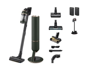 Samsung VS20B95943N 2-in-1 Upright Vacuum Cleaner, Battery-Powered, Dry, UltraFine, Bagless, Black, Green