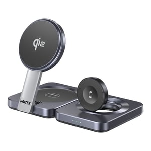 UNITEK P1300AGY01 ładowarka do urządzeń przenośnych Słuchawki, Smartfon, Smartwatch Szary USB Bezprzewodowe ładowanie Szybkie ładowanie Wewnętrzna
