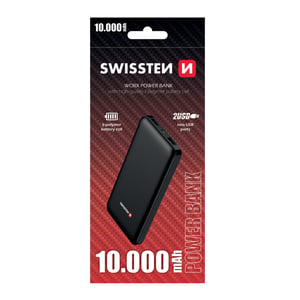 Swissten Worx Litowo-polimerowy (LiPo) 10000 mAh Czarny