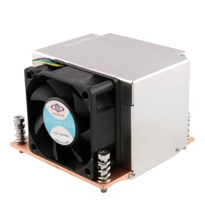 Inter-Tech R-5 Procesor Chlodnica/wentylator 6 cm Aluminium, Czarny