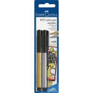 Faber-Castell 167396 finpenna Guld, Silver 2 st.