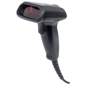 Manhattan 177665 Barcode Scanner Handheld 1D/2D Laser Barcode Scanner, Black