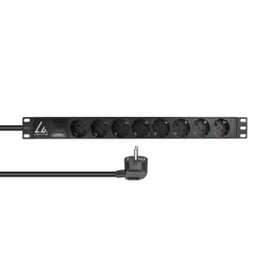Lanview LVR-2MSCH-SPD-SCH8 rozdzielacz zasilania PDU 8 x gniazdo sieciowe 1U Czarny
