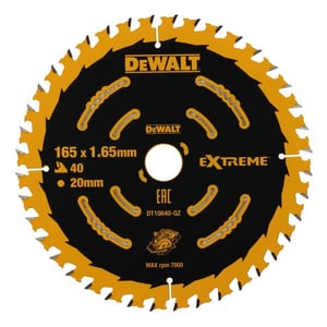 DeWALT DT10640-QZ sågblad för cirkelsåg 16,5 cm, 1 st.