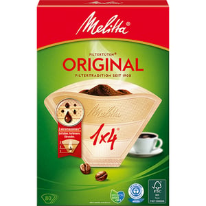 Melitta Original 1x4 80 st. Konform engångsfilter för kaffe