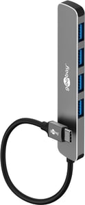 Goobay 79157 USB-Typ-C-Hubs und -Verteiler 5000 Mbit/s Grau