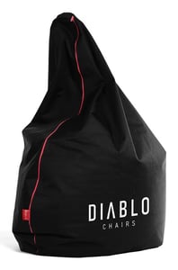 DIABLO CHAIRS 1451 Bean Bag Chair, Black, Internal Triangle