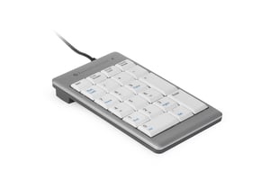 BakkerElkhuizen UltraBoard 955 Numeriskt tangentbord för PC, USB, ljusgrått, vitt