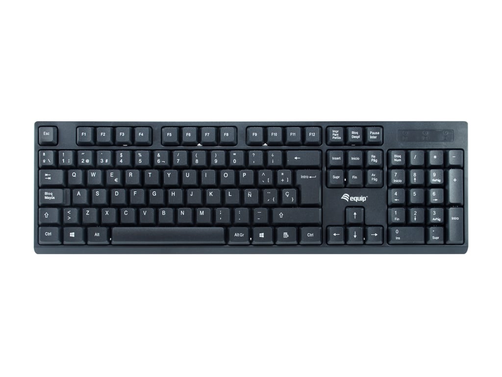 Equip 245221 klawiatura Dołączona myszka Biuro RF Wireless QWERTY Hiszpański Czarny