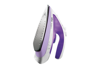 Braun TS320C Iron Dry and Steam Iron Ceramic Soleplate 1700 W Purple, White