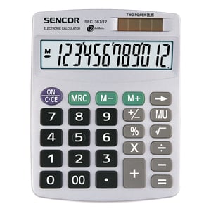 Sencor SEC 367/12 Taschenrechner Einfacher Taschenrechner Grau