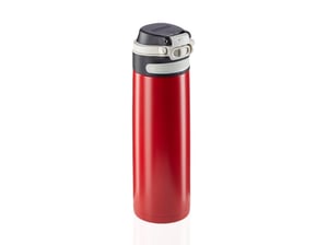 Leifheit 03273 Reisebecher 600 ml Schwarz, Rot Edelstahl