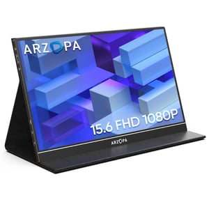 Arzopa S1 Table Przenośny monitor Czarny 39,6 cm (15.6") LCD 1920 x 1080 px