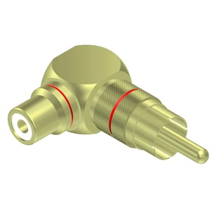 PROCAB VC215 przejściówka do kabli RCA Złoto