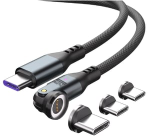 4smarts 541237 kabel USB 1,8 m USB C 0,48 Gbit/s 240 W Czarny, Szary