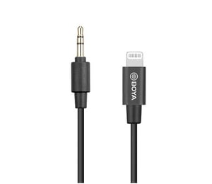 BOYA BY-K1 kabel do telefonu Czarny 3.5mm Lightning