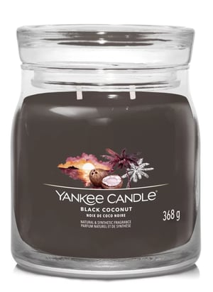 Yankee Candle Black Coconut świeca Cylidner Kokos, Drewniany Czarny 1 szt.