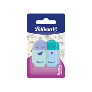 Pelikan 606219 Eraser, Plastic, Multicolor, 2 pcs.
