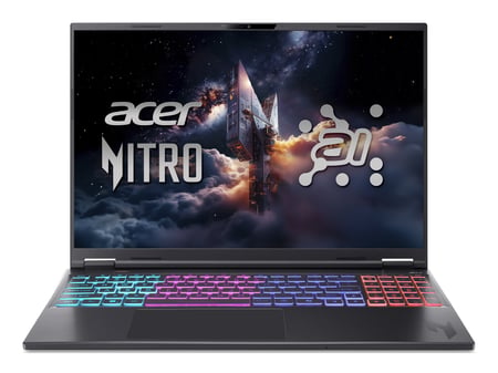 Acer Nitro 16S AI AN16S-61-R8D8 AMD Ryzen AI 9 365 Laptop 40,6 cm (16") WQXGA 32 GB DDR5-SDRAM 1 TB SSD NVIDIA GeForce RTX 5060 Wi-Fi 6E (802.11ax) eShell Czarny