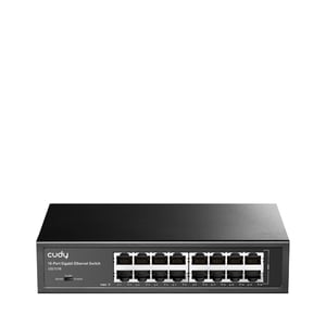 Cudy GS1016 przełącznik sieciowy Nie zarządzany Gigabit Ethernet (10/100/1000) Czarny
