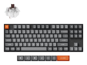 Keychron K8 Max QMK klawiatura Uniwersalne USB + RF Wireless + Bluetooth Czarny, Szary
