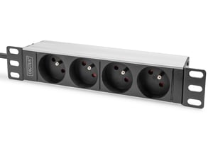 Digitus 10-Zoll-Steckdosenleiste mit Aluminiumprofil, 4 CEE 7/5-Steckdosen