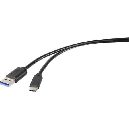 Renkforce RF-4536470 kabel USB USB 3.2 Gen 1 (3.1 Gen 1) 0,15 m USB A USB C 15 W Czarny