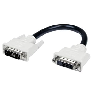StarTech DVIDEXTAA6IN DVI-kabel 0,15 m DVI-D Svart