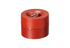 MAUL 3012325 Paper Clip Container, Red, Plastic
