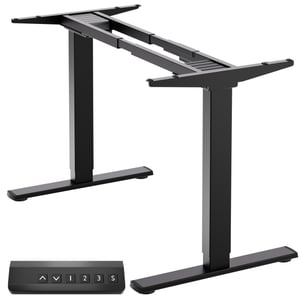 ONKRON CDF222E-B Standing Desk Frame, Electric, 2-Leg, Black