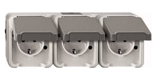 Merten MEG2391-8029 CEE 7/3 Electrical Outlet, Gray