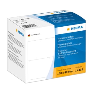 HERMA 4318 Self-Adhesive Rectangular White Labels, 1,000 pcs.