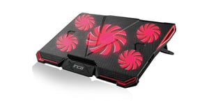 Inca INC-611GMS podkładka chłodząca do laptop 43,2 cm (17") Czarny, Czerwony